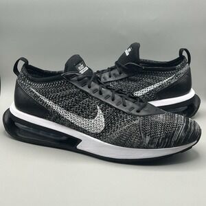 2022 Nike Air Max Flyknit Racer Oreo Black White Running Shoes - Men's Size 14